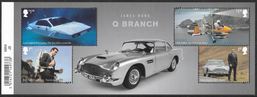 (image for) MS4338 2020 James Bond - Q Branch Barcoded Miniature Sheet